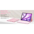 thumbnail image 4 of Backlit Wireless Bluetooth Keyboard Folio with Pencil Holder for 12.9-inch iPad Pro, iPad 5th/6th Gen & 13-inch iPad Air M2 (2024) / M3 (2025)，Pink, 4 of 16