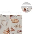 thumbnail image 5 of Yayeee Shower Curtain with Hooks 72"x72" Waterproof Fabric Bathroom Hanging Decor, Red Watercolor Seashells, 5 of 5