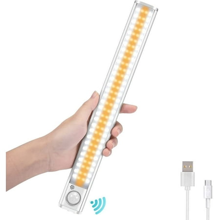 

Maozh01 120 LED Dimmable Under Cabinet Light Motion Sensor Under Cabinet Lighting Portable Cordless USB Rechargeable Battery