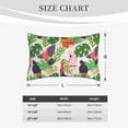 thumbnail image 3 of Plush Throw Pillow Covers, Cartoon Parrot Cute Plant Pillow Cases with Invisible Zipper, Breathable Microfiber Pillow Cases Standard Size for Sleeping Bedroom Sofa Living Room 20x30, 3 of 5