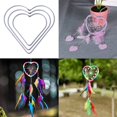 thumbnail image 4 of LEEYNEER Metal Ring 3 Size Metal Dreamcatcher Rings Hoops DIY Craft Heart Shape Hoops 8/10/12, 4 of 9