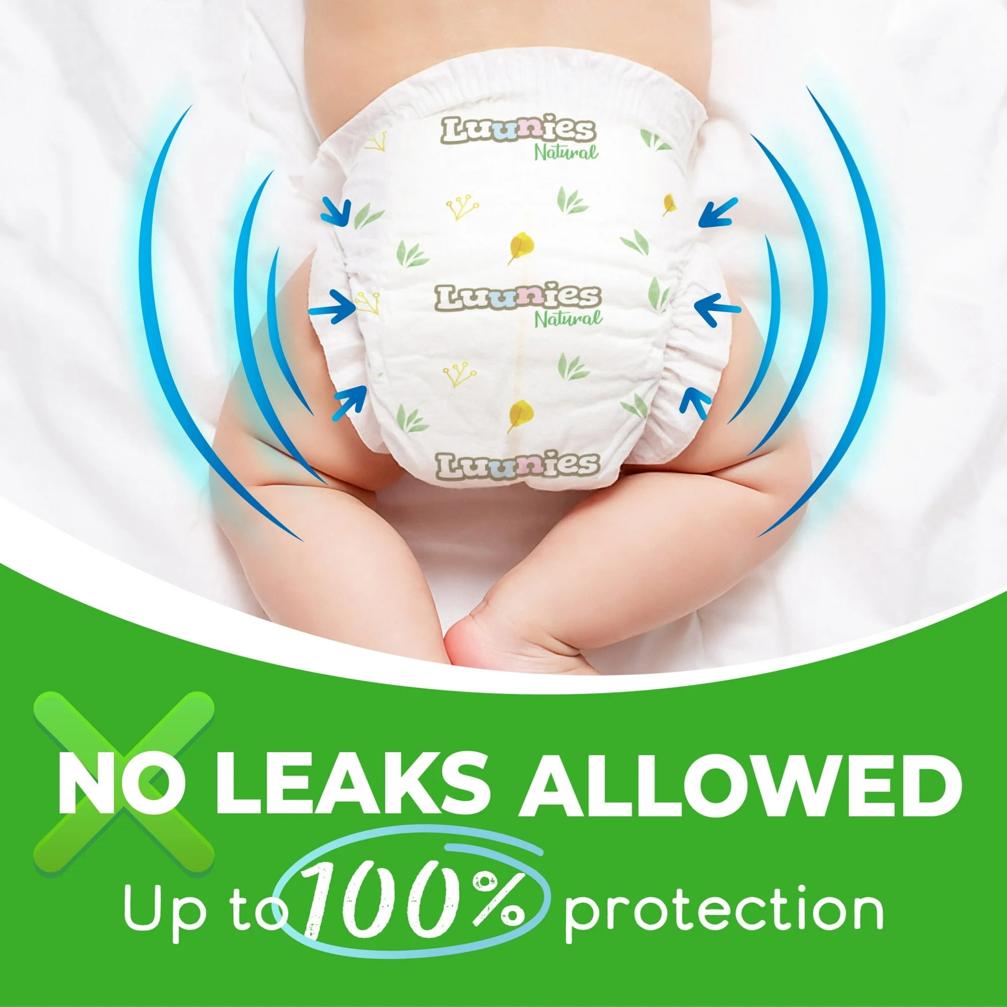 Lunnies Natural Ultra Absorbent Premium Diapers - Size 5 - 240 Count