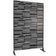 thumbnail image 3 of 76"H x 48"W Freestanding Metal Privacy Screen with Decorative Lattice for Outdoor Deck, Balcony, Patio & Garden Space Divider, 3 of 9