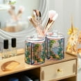 thumbnail image 3 of Yayeee 2 Pack Qtip Holder Bathroom Cotton Swab Canister with Lid Clear Dispenser Set, Floral Seaside, 3 of 6