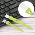 thumbnail image 4 of Uxcell Shaver Cleaning Brush with Green Handle White Nylon Bristles 2 Sizes, 8 Counts, 4 of 5