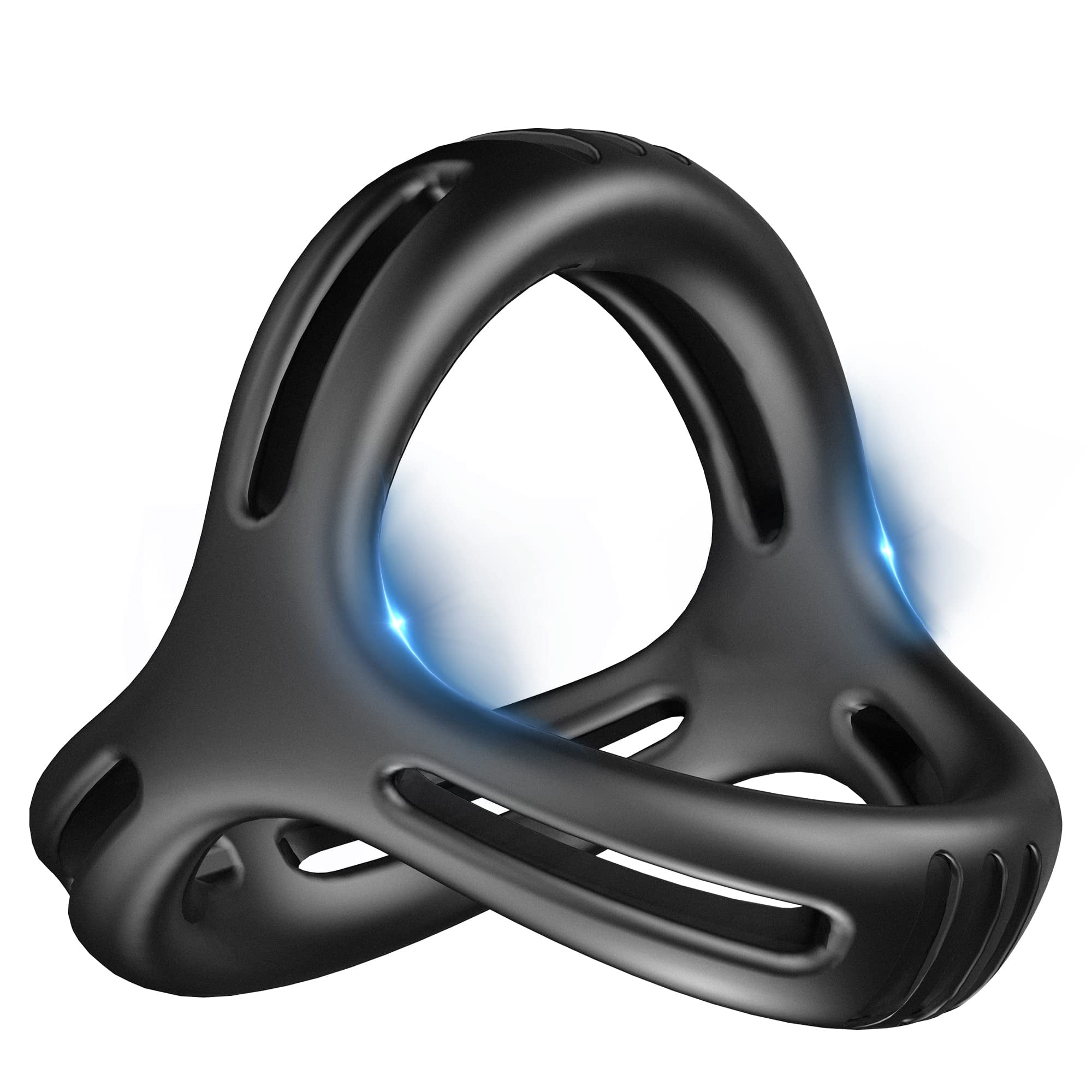 FIDECH Silicone Penis Ring Sex Toys for Men, 3 in 1 Super Stretchy Support Rings for Male Pleasure