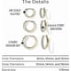 thumbnail image 3 of 18K Gold Plated 925 Sterling Silver Post, 3 Pairs Small Gold Hoop Earrings Set, 3 of 4
