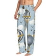 thumbnail image 2 of Sigee Balloon Vintage Print Men's Pajama Pants - Soft Lounge Sleep Bottoms with Elastic Waistband and Pockets-Small, 2 of 9