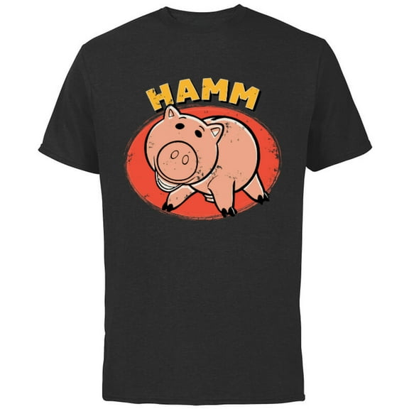Disney Pixar Toy Story 4 Hamm T-Shirt - Short Sleeve Cotton T-Shirt for Adults - Customized-Black