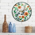 thumbnail image 3 of Yayeee Wall Clock Battery Operated 11.9" Silent Quartz Non-Ticking for Living Room Decor, Flowers Pattern, 3 of 8