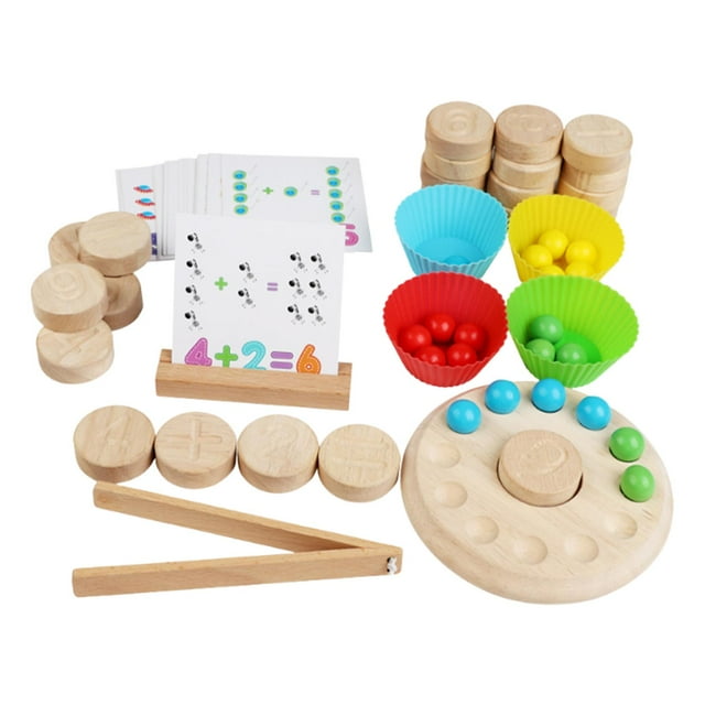 Juego de matemáticas aritméticas, juego de clasificación de colores, material didáctico, bloques de construcción, juguete para contar, educación tempr