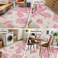 thumbnail image 5 of 3'x5' Area Rugs, Pink Coastal Starfish Indoor Outdoor Area Rug for Living Room Bedroom, Nautical Beach Conch Seashhells Washable Bathroom Rugs Kitchen Floor Carpet Mats Home Decor Aesthetic, 5 of 8