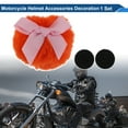 thumbnail image 2 of Accesorios de Casco de Motocicleta Decoración Cola de Lazo para Cascos de Motocicleta Bicicleta Esquí Naranja Pegatinas de Felpa 1 Juego, 2 of 6