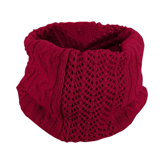 AWZXDE Women's Lace Casual Solid Color Comfortable Loose Striped Knitted Design Warm Fashion Ordinary Scarf Red,One Size