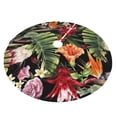 thumbnail image 2 of Kll 36" Christmas Tree Skirt Watercolor Tropical Flowers Xmas Tree Skirts Mat For New Year Xmas Holiday Party Indoor Outdoor Home Decoration, 2 of 9