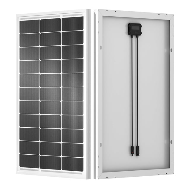 Panel solar ECO-WORTHY de 100 vatios, panel solar monocristalino de 12 voltios, módulo de alta eficiencia, RV, barco marino, caravana, fuera de la red