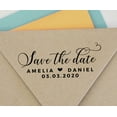 thumbnail image 4 of Printtoo Personalized Violet Self Inking Wedding Custom Save The Date Rubber Stamper-58 x 22 mm, 4 of 6