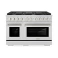 thumbnail image 2 of ZLINE 48 in. 6.7 cu. ft. Paramount Double Oven Dual Fuel Range with 8 Burner Gas Cooktop in Stainless Steel (SDR48), 2 of 2