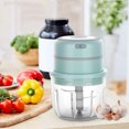 thumbnail image 2 of Electric Mini Garlic Chopper Food Slicer Portable Garlic Grinder Blender Food Processor For Pepper Chili Vegetable Nuts Meat 300ML USB Rechargeable, 2 of 7