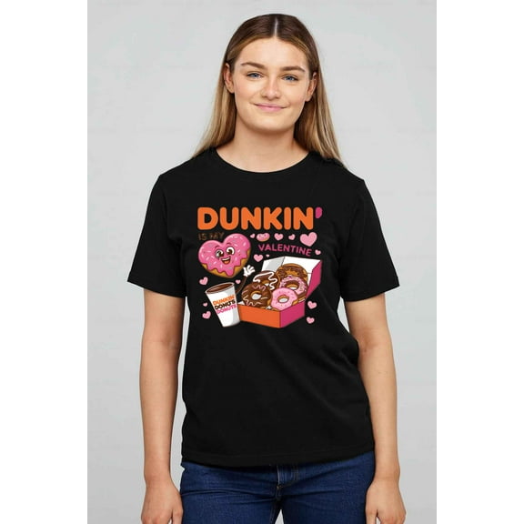 Premium Dunkin' Donuts Valentines Day 2025 Coffee T-shirt unisex up to 5XL