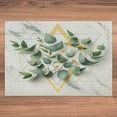thumbnail image 6 of Ambesonne Eucalyptus Leaves Jigsaw Puzzle Durable Cardboard, Branches Polygons, 1000 pcs, Peacock Green Mustard, 6 of 6