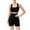 Black, variant on ZQUUVOU Women's Seamless Shapewear Set 2-Piece High Waisted Butt Lifting Shorts Padded Sports Bra Fitness Gym Olive Green