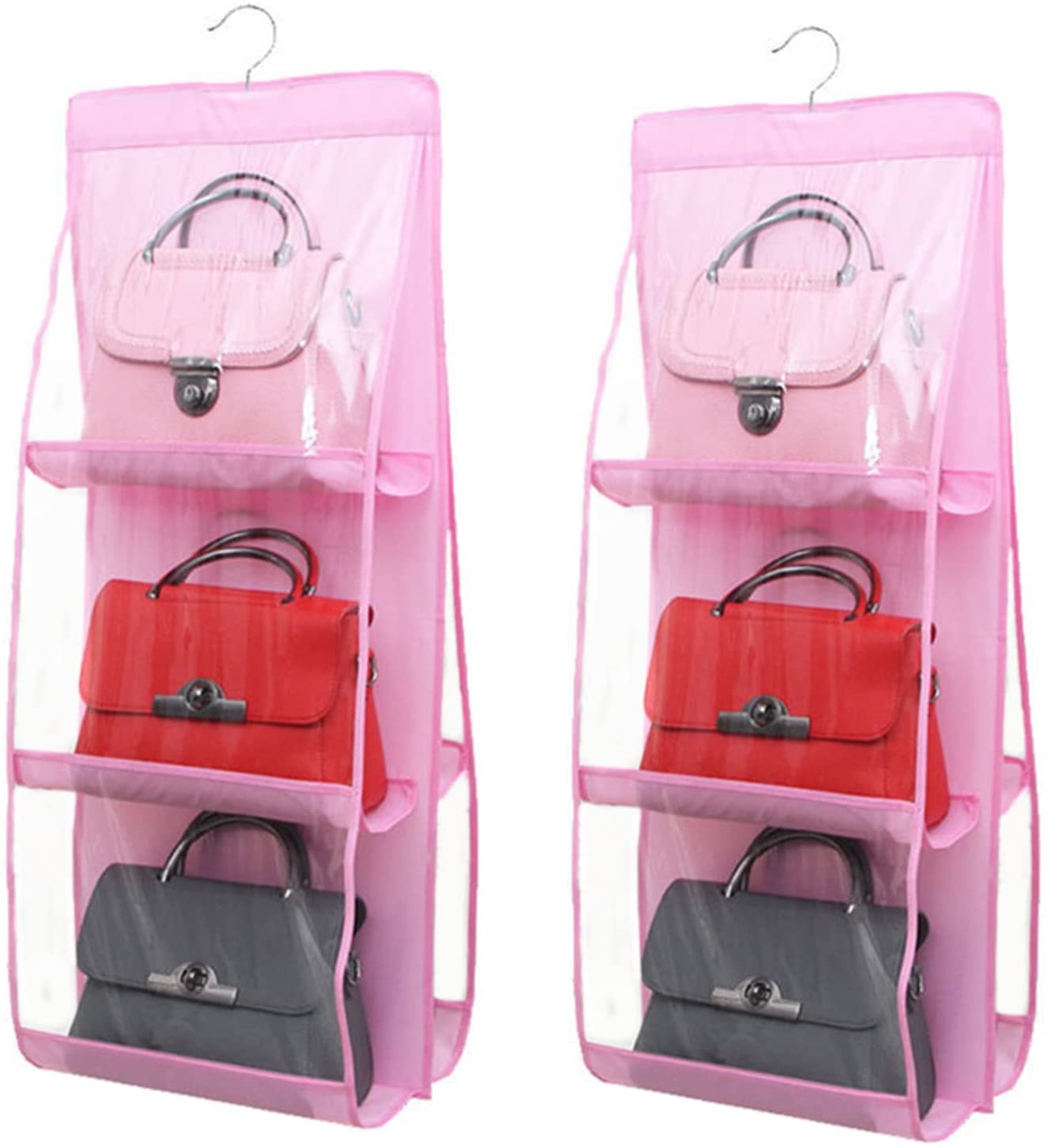 Hottest 2 PACKS Living Closet Purse Organizer Storage, Hanging Handbag