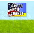 thumbnail image 1 of $17.99 Oil Change (18" x 24") Yard Sign, Includes Metal Step Stake, 1 of 6