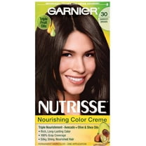 Garnier Nutrisse Nourishing Hair Color Creme, 30 Darkest Brown 1 ea