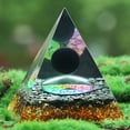 thumbnail image 2 of Natural Crystal Stone Orgonite Pyramid Healing Chakra Gather Wealth Prosperity, 2 of 6