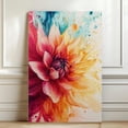 thumbnail image 4 of Dahlia Flower Canvas Wall Art 8x12 inches - Soft Floral Botanical Dahlia Flower Canvas Wall Decor for Cozy Bedroom, 4 of 5