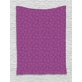 thumbnail image 1 of Abstract Tapestry, Different Size Circles Background Designed with Circular Shape Dashed Lines, Wall Hanging for Bedroom Living Room Dorm Decor, 40W X 60L Inches, Purple and Salmon, by Ambesonne, 1 of 2