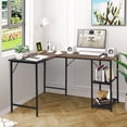 thumbnail image 3 of Escritorio para computadora FurnitureR Shape L Marron Moderno/Retro, 3 of 7