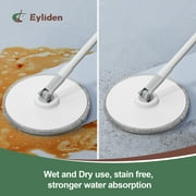 Eyliden Cordless Spin Mop and Bucket System with Pedal for Hardwood Floor, Electric Power Mop, 4 Pads