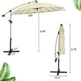thumbnail image 3 of Costway 10ft Patio Offset Umbrella W/ Crank and Cross Base Aluminum Beige, 3 of 10
