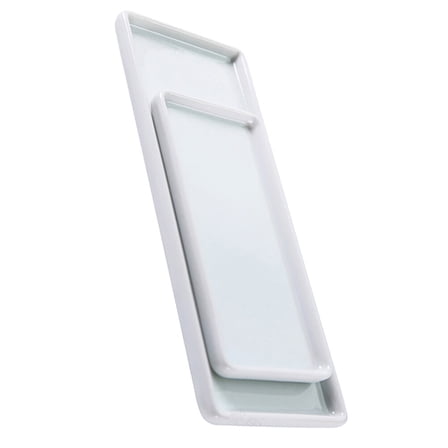 WHAMVOX  2 Pcs Ceramic Storage Tray Soap Dishes for Bathroom Small White