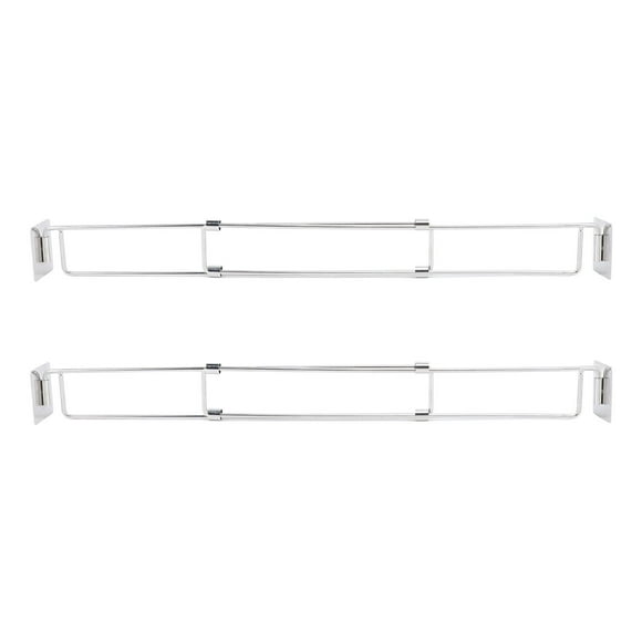 RV Fridge Tension Rods, 12.5 To 22.5in Adjustable Adhesive Stainless Steel Secure Fixation RV Shower Corner Storage Bar for Trailer Yacht