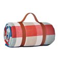 thumbnail image 1 of Maytalsory Sangles en Cuir Confortables Tapis de Tente de Camping Acrylique Durable et Longue Durée Carrés Rouges et Bleus 150*200cm, 1 of 6