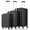 Black, variant on 3-Piece Multifunctional Large Capacity Traveling Storage Suitcase Luggage Set Red