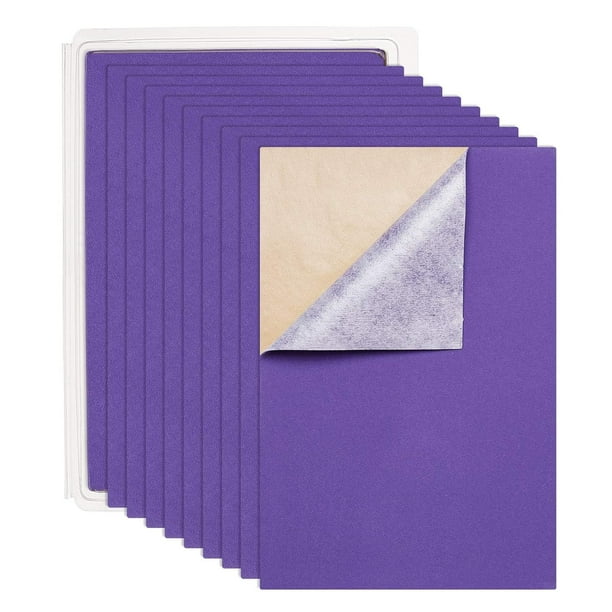 20 hojas adhesivas de tela de terciopelo azul violeta, tamaño A4 (8,3" x 11,8").