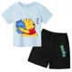 thumbnail image 3 of Camiseta y pantalones cortos de dibujos animados de Winnie The Pooh de verano para niños, traje de 2 piezas, ropa informal para niños y niñas, conjuntos de manga corta con estampado gráfico, 3 of 5