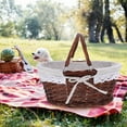 thumbnail image 4 of Masteelf Multi-function Woven Basket Lightweight Woven Basket Fruit Storage Basket Picnic Handheld Basket, 4 of 8