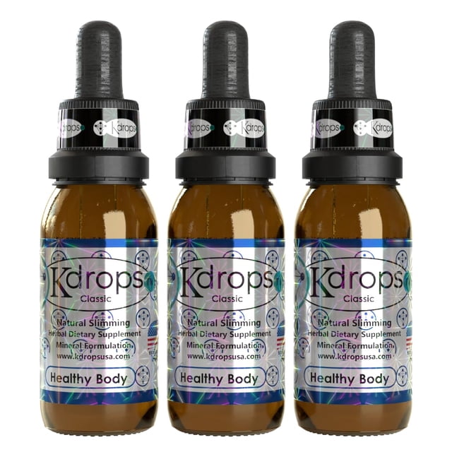 Gotas para bajar de peso KDrops Classic, suministro para 3 meses (paquete de 3)