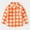 Orange, variant on BRGZLK Toddler Kids Long Sleeve Button-Down Shirt Boys Girls Cute Checkered Print Lapel Casual School Uniform Top with Pocket Orange 6-12 Months