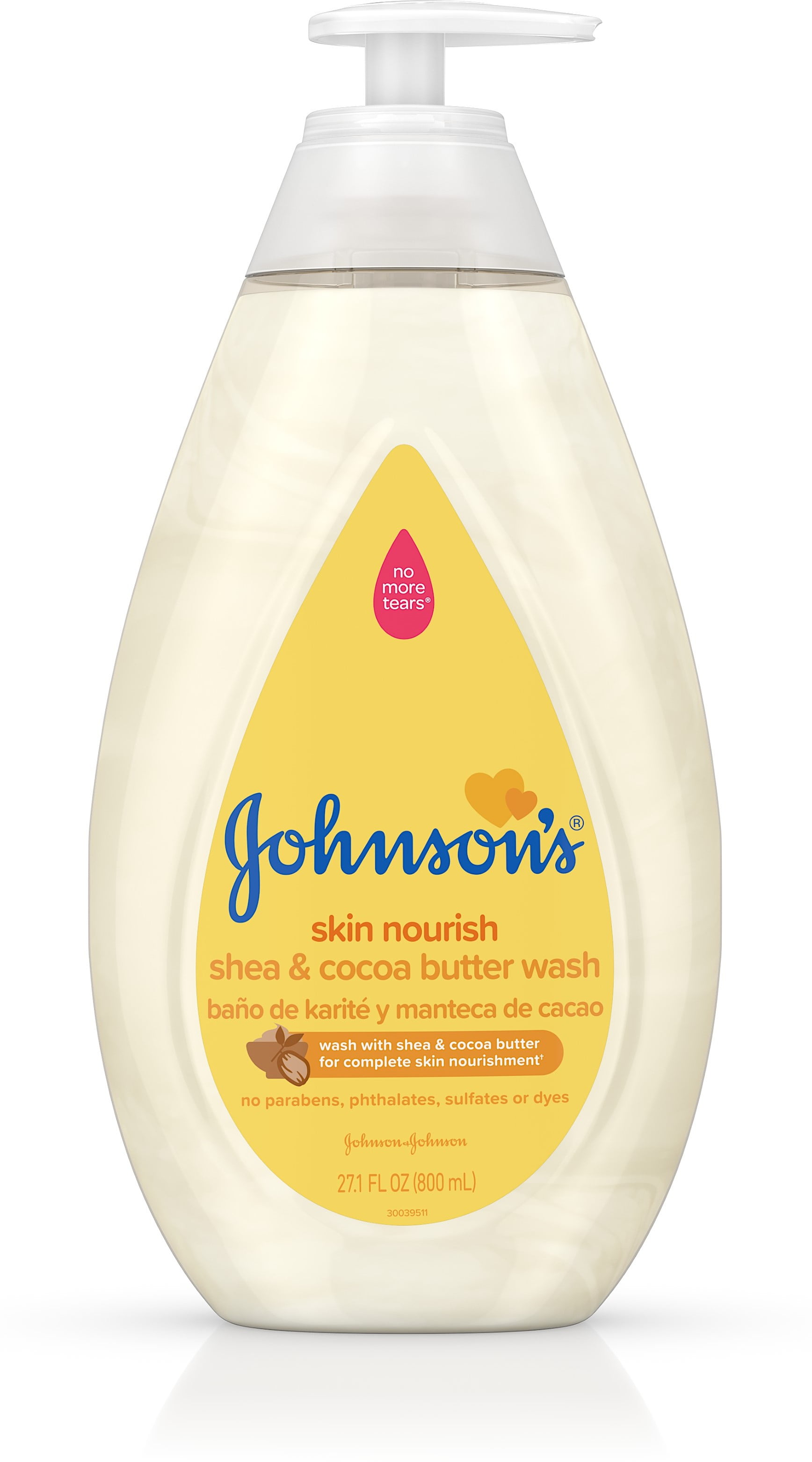 2 Pack JOHNSON'S Tear Free Skin Nourishing baby Wash with Shea