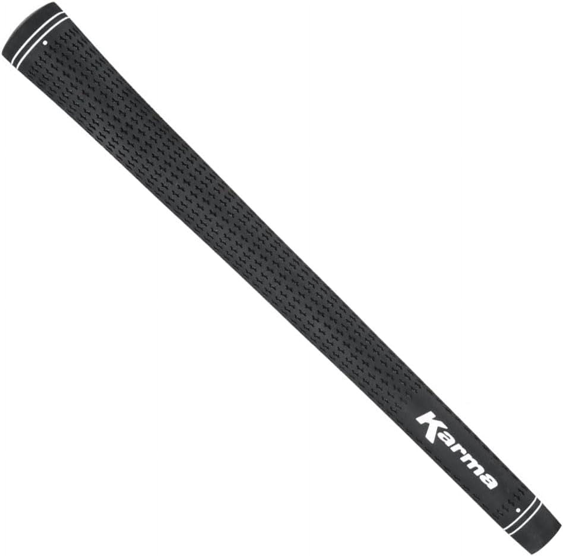 Karma Velour Black Jumbo Plus (+1/8”) Golf Grips, 13 Piece Set with 13 Tape Strips
