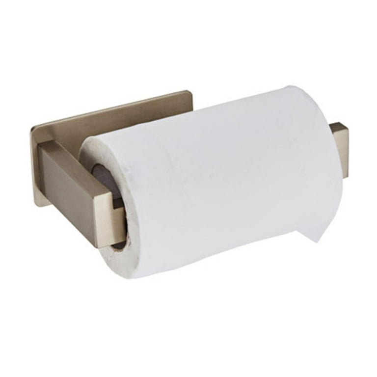 Toilet Paper Holder Bathroom Paper Toilet Roll Holder Hanger,Toilet Paper  Holder with Shelf, Glassed Steel Frosted Silvery Lavatory Tissue Holder  with