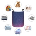 thumbnail image 4 of Fotbe Violet Glitter Cesto de Ropa con Asas, Cesto Impermeable de Gran Capacidad, Bolsa de Lavado para Dormitorio, Cesto de Ropa con Ruedas y Asas-Small, 4 of 6