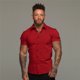 thumbnail image 3 of Camisas s Para Hombre Manga Corta Camisas casuales de manga corta para hombre Camisa de playa de verano con botones (Red, L), 3 of 5