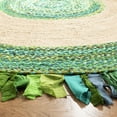 thumbnail image 3 of SAFAVIEH Cape Cod Susan Striped Area Rug, Green/Natural, 5' x 5' Round, 3 of 7